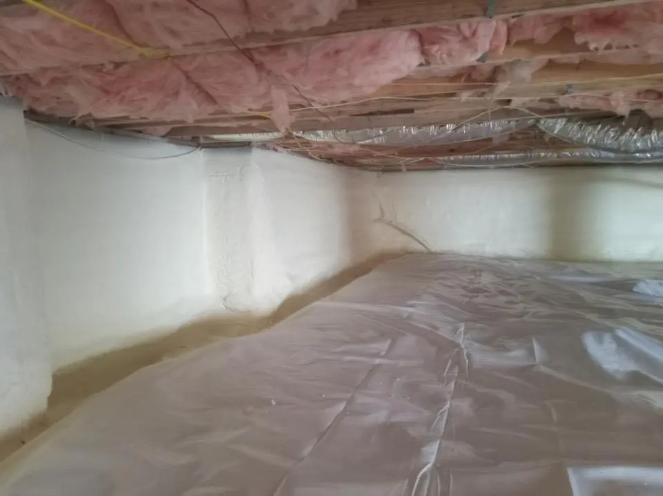 Crawl space encapsulation with closed-cell spray foam for Attic Insulation in Mount Arlington