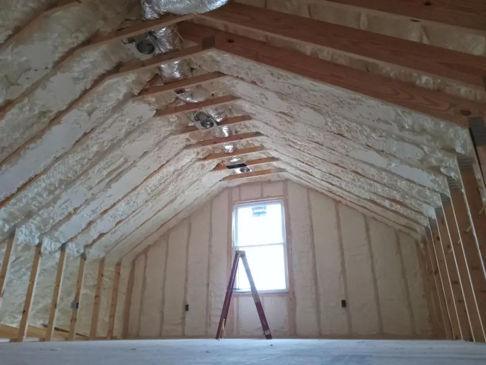 Spray foam roofing application for Crawl Space Insulation project in Mount Arlington